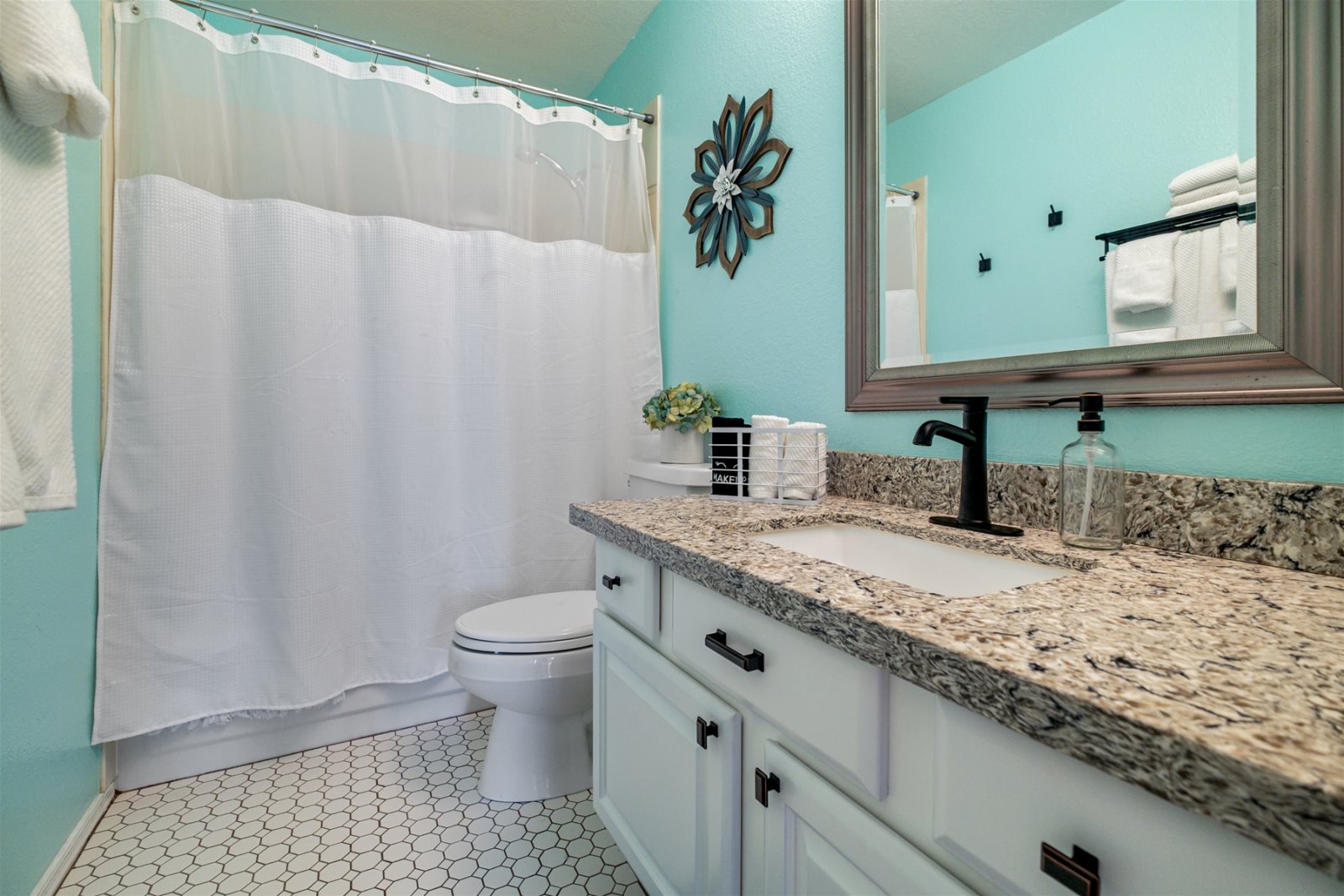 Bathroom 2 is shared by bedrooms 2, 3 and 4 upstairs.