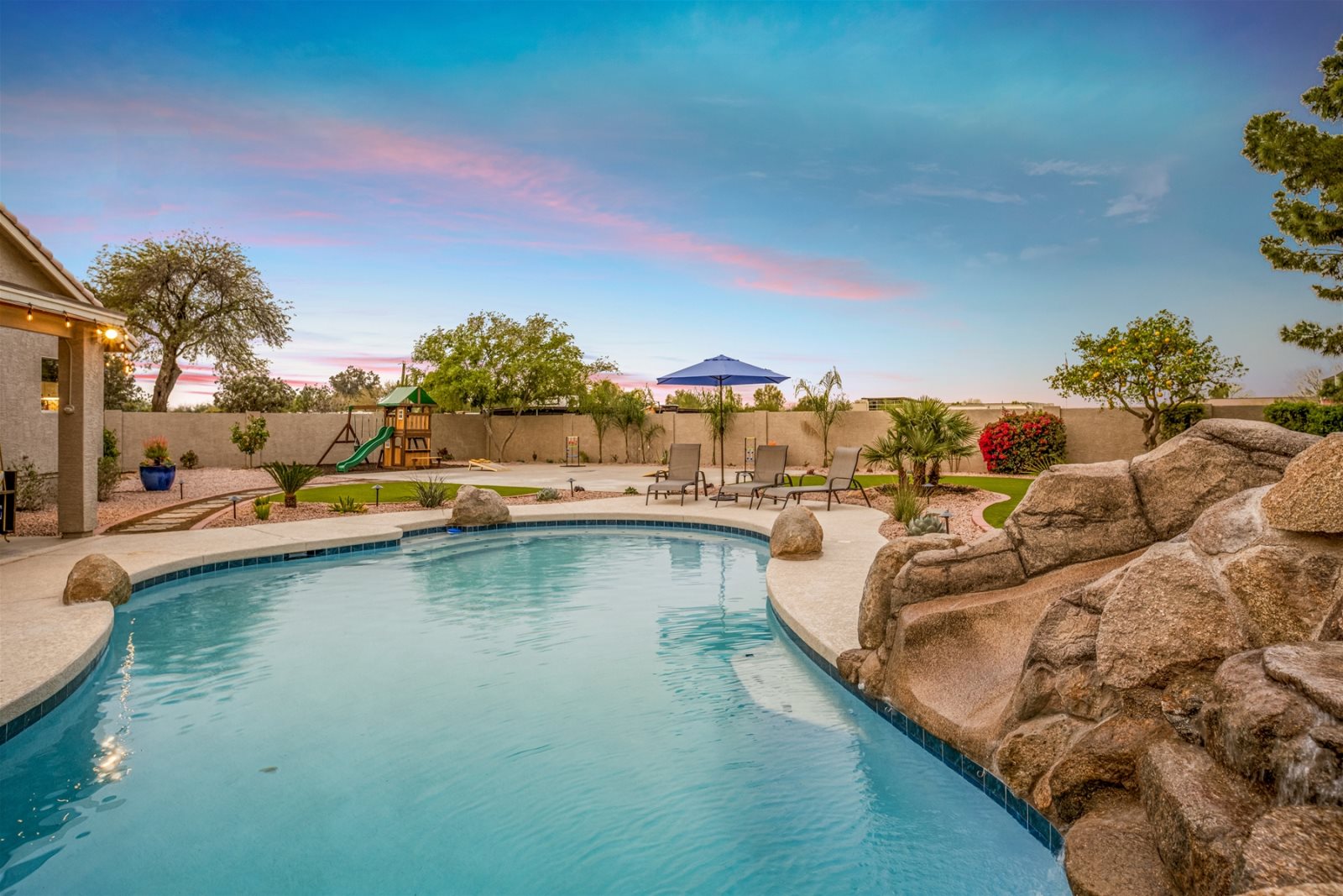 Take a dip in the newly refinished pool, with an option to heat it.